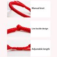 thumbnail image 4 of yingyy Bracelets en Fil Rouge Tressé Fait Main Corde Douce Simple Résistant à la Décoloration Cordes Réglables Bracelet Enfants Mère Fille 13CM 13CM, 4 of 6