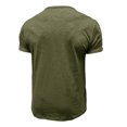 thumbnail image 4 of Dvkptbk Hommes Manches Courtes Uni Décontracté Mode Col Rond Chandail Boutons T-Shirt Blouse en Liquidation, 4 of 4