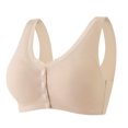 thumbnail image 1 of AherBiu Women Bras Full Coverage Smoothing Front Closure Button Comfort Bras High Support No Underwire Bralettes, 1 of 2