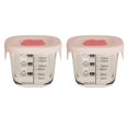 thumbnail image 1 of 2Pcs Clear Glass Food Storage Containers Leak Bowls for Food Microwave and Freezer Safe, 1 of 7