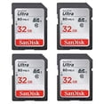 thumbnail image 1 of SanDisk Ultra 32GB Class 10 SDHC UHS-I Memory Card Up to 80MB, 4 Pack (Card), 1 of 1