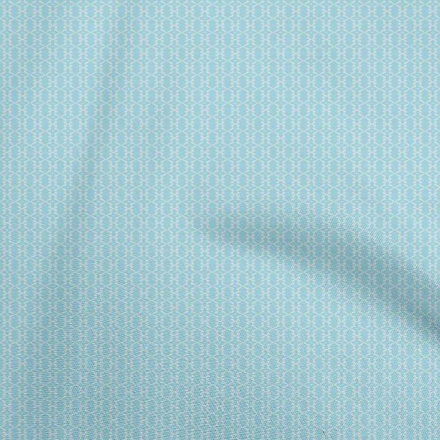 oneOone Polyester Spandex Sky Blue Fabric Ikat Texture Craft Projects Decor Fabric Printed By The Yard 56 Inch Wide