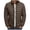 Brown, variant on hoksml Men's Lightweight Down Jacket Solid Color Quilted Puffer Coat with Stand Collar and Zip Pockets
