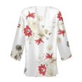 thumbnail image 5 of Pisexur Veste pour Femmes, Cardigans à devant Ouvert, Manteaux Trench, Vestes d'Automne, Chemise Ample Décontractée pour Femmes à Manches 3/4 Imprimée, Hauts, Cardigan, 5 of 5