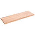 thumbnail image 1 of vidaXL Table Top Light Brown 120x40x(2-4) cm Treated Solid Wood Oak, 1 of 7