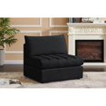 thumbnail image 4 of Meridian Furniture Jacob Black Velvet Armless, 4 of 8