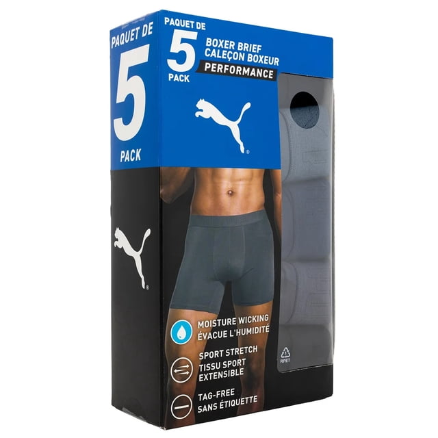 Puma Hommes Active Boxer Lot de 5 (Grand)