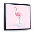 thumbnail image 2 of Designart Standing Pink Flamingo FLOAT FRAME WALL ART, 2 of 4