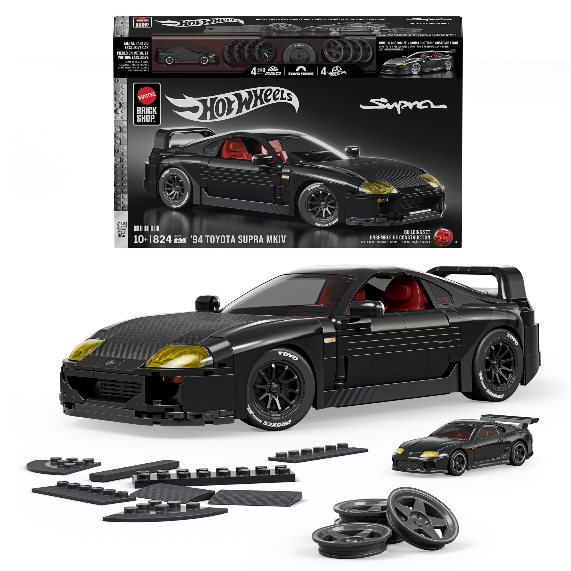 Mattel Brick Shop Hot Wheels '94 Toyota Supra MKIV Building Toy