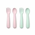 thumbnail image 1 of Oxo Tot Plastic Forks & Spoons - Opal & Blossom - 6 months +, 1 of 6