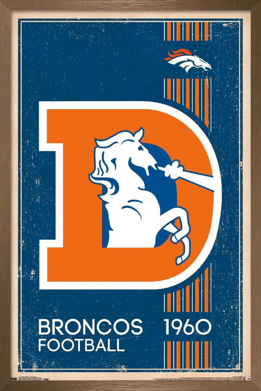 NFL Denver Broncos - Retro Logo 14 Wall Poster, 22.375" x 34"