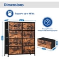 thumbnail image 1 of Table de Chevet à 8 Niveaux Tiroirs Commode Organisateur Rangement Armoire de Chambre Rustique, 1 of 6