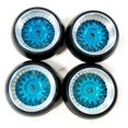 thumbnail image 3 of RC Wheel Rim Tires Rc Tires 4WD Crawler Rally Car for Wltoys K969 K989 P929 1/28 Scale Buggy Hobby Blue, 3 of 4