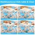 thumbnail image 3 of Kids Table and Chairs Set, Height Adjustable Desk With 4 Seats for Ages 2-10,Arts & Crafts Table,Graffiti Desktop, Non-Slip Legs, Max 300lbs, Children Multi-Activity Table for Classrooms,Daycares,Home, 3 of 7