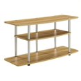 thumbnail image 1 of Designs2Go 42" 3 Tier Wide TV Stand in Off White Light Oak, 1 of 2