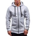 thumbnail image 2 of ORUYROP Sweat à Capuche Zippé pour Hommes, Mode Automne/hiver 2023, Veste Décontractée à Manches Longues, 2 of 4