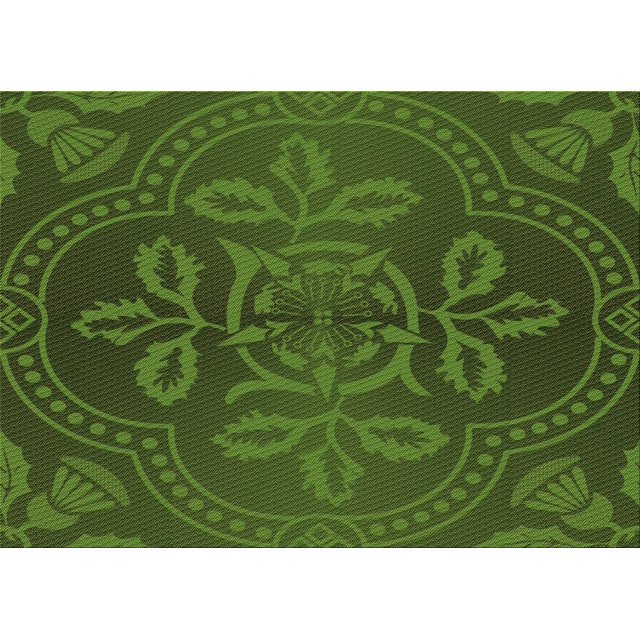 Ahgly Company Machine Washable Indoor Rectangle Transitional Dark Forest Green Area Rugs, 2' x 4'