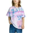 thumbnail image 3 of Hauts d'Été Décontractés Filles Garçons Mode Manches Courtes Dégradé Imprimé Hauts Col Rond Enfant T-Shirt Ample d'Été, 3 of 6