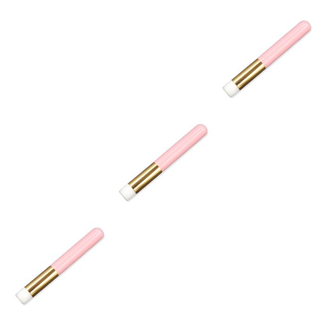 Baohd Lash Shampoo for Lash Extensions Deep Cleaning Nose Brushes Flat Flower Head pink flat head 3Set