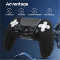 thumbnail image 3 of PS5 Controller Cover Case, Anti-Slip Silicone Cover Skin Compatible With PS5 Controller With Thumb Grip Caps, Joystick Protectors And Cover Wrap Sticker(2 Packs), 3 of 9