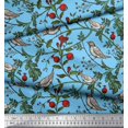 thumbnail image 1 of Soimoi polyester Crepe Fabric Bird & Leaf Bird Print Sewing Fabric Yard 52 Inch Wide, 1 of 2