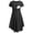 Black, variant on Women Maternity Casual Striped Short Sleeve Nursing Dress Striped Multifunctional Striped Maternity Dress Mom Lactation Dress