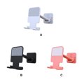 thumbnail image 4 of Phone Holder Wall Handsfree Cellphone Stand Mount Bedroom Organizer 90 Degree Rotation Removable Smartphone Rack for Bathroom Bedroom Pink, 4 of 8