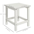 thumbnail image 2 of CoSoTower Side Table, Square Patio End Table, Weather Resistant 15" Outdoor HDPE Table for Porch, Balcony, White, 2 of 7