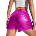 thumbnail image 3 of Clearance Sale 2025 Intimates Ladies Leather Shorts Multi Colored High Waisted Stretch Casual Shorts, 3 of 5
