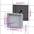 thumbnail image 4 of vidaXL Niche de Douche Gris Mat 41x36x10 cm, 4 of 5