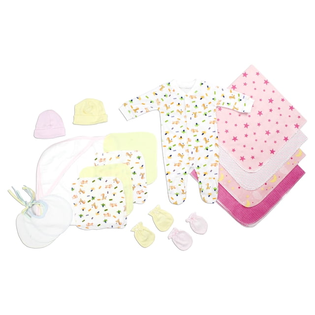 Bambini Newborn Baby Girls 17 Pc Layette Baby Shower Gift Set
