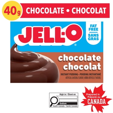 Jell-O Fat Free Chocolate Instant Pudding Mix, 40 g Box