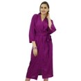 thumbnail image 1 of Bimba Peignoir Long Uni pour Femmes avec Ceinture, Modal Doux en Coton, Enveloppant, Rond, Uni, 1 of 6