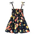 thumbnail image 1 of XZNGL Robe d'Été pour Filles Été Tout-Petits Bébés Filles Robe Sans Manches à Bretelles Imprimé Graphique Vêtements pour Enfants, 1 of 8