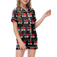 thumbnail image 1 of Luvoko Tween Children DIY Anniversary Print Pajama Set Short Sleeve Button Up Top And Shorts, 1 of 5