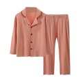 thumbnail image 1 of GDREDA Kids Clothes Set Button Down Top And Pants Long Sleeve Soft Comfortable Cloth Sets Boys Breathable Pyjamas Orange,Over 16, 1 of 3
