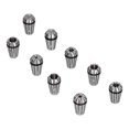 thumbnail image 1 of Colliers Chuck, Plusieurs Modèles Acier Haute Vitesse 10 Pcs Collier à Ressort avec Clé pour Outil de Tour pour Machine de Gravure CNC, 1 of 7
