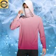 thumbnail image 1 of Pisexur Sun Protection Clothing Men UPF 50 Long Sleeve Shirt Men Printing Summer Sunscreen Is Breathable Long Sleeve With A Mask Hooded Blouse Hot Pink,M, 1 of 7