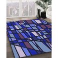 thumbnail image 3 of Ahgly Company Tapis d'Intérieur Lavable en Machine Carré Transitionnel Bleu Nuit, 8 Pieds Carré, 3 of 7