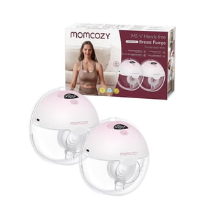 Momcozy M5 Pompe à sein électrique double portable, pompe électrique portable, bride double scellée, 3 Modes & 9 Niveaux, 24mm