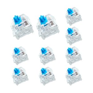 TianQi 10 PCS Remplacement du commutateur bleu 3 PIN Commutateurs de clavier mécanique bleu Clicky Typage précis, interrupteur de clavier anti-poussière pour LED Clavier, Clacher mécanique de jeu