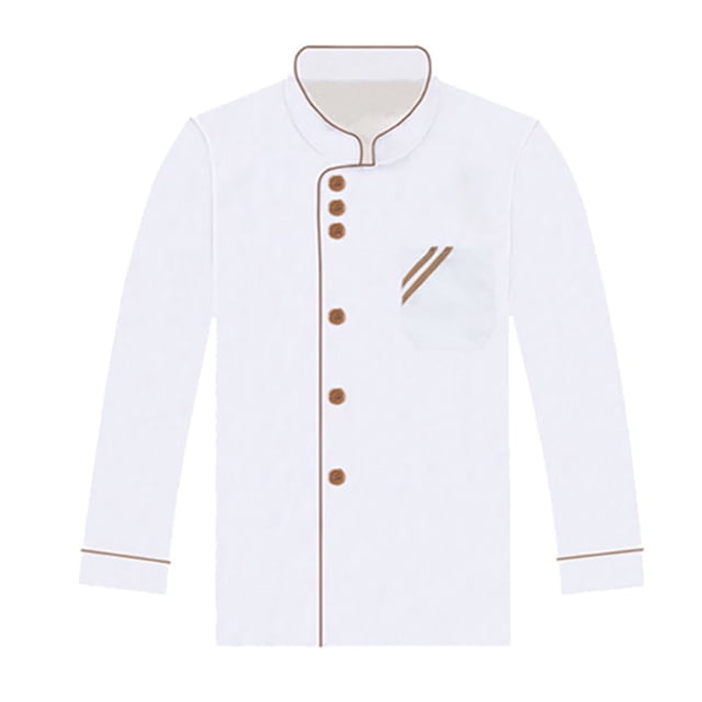 Veste de Chef Unisexe à Manches Courtes et Longues Manteau Hôtel Service de Cuisine Uniforme Tenue de Travail