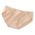 thumbnail image 2 of Clearance & Promo,Women's Seamless High Slit Underwear, Color Blocked, Plus Size, Soft Material, Comfortable Fit, Everyday Wear, Breathable, Seamless Design Ultra-Comfortable Fit|Cotton,Beige, 2 of 8