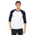 thumbnail image 1 of Bella + Canvas Unisex 3/4-Sleeve Baseball T-Shirt, 1 of 1
