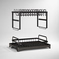 thumbnail image 2 of axGear Dish Rack Sink Rack Drain Strainer Basket 2 Tier Drying Kitchen Over the Sink with Drainboard and Utensil Holder, 2 of 7