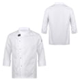 thumbnail image 1 of Aislor Unisex Short Sleeve/Long Sleeve Chef Coat Jacket Kitchen Uniform Restaurant Hotel Cook Jacket White Long Sleeve XL, 1 of 7