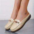 thumbnail image 3 of Mules à Enfiler Mocassins Penny pour Femmes 2025 Mode Décontractée Cuir Plateforme Marche Plates Demi-Mules Sandales, 3 of 5