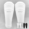 thumbnail image 4 of Splihome 1Pair Men Soccer Football Shin Pads Holder Support Socks Guard Protector Sleeves White, 4 of 4