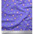 thumbnail image 1 of Soimoi Purple Poly Georgette Fabric Crystals Floral Print Sewing Fabric Yard 52 Inch Wide, 1 of 5