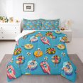 thumbnail image 1 of Erosebridal Summer Holiday Bedding Queen Comforter Set, Swimming Sports Down Comforter, Tropical Beach Decor, Reversible, 1 of 7